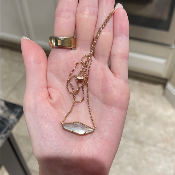 Kendra Scott Rose Gold Adjustable Necklace with White Pendant - Picture 3 of 3